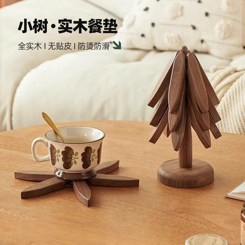 【圣诞树餐垫】沐兮小宝家用隔热垫创意楠竹加厚防烫锅碗碟厨房家用