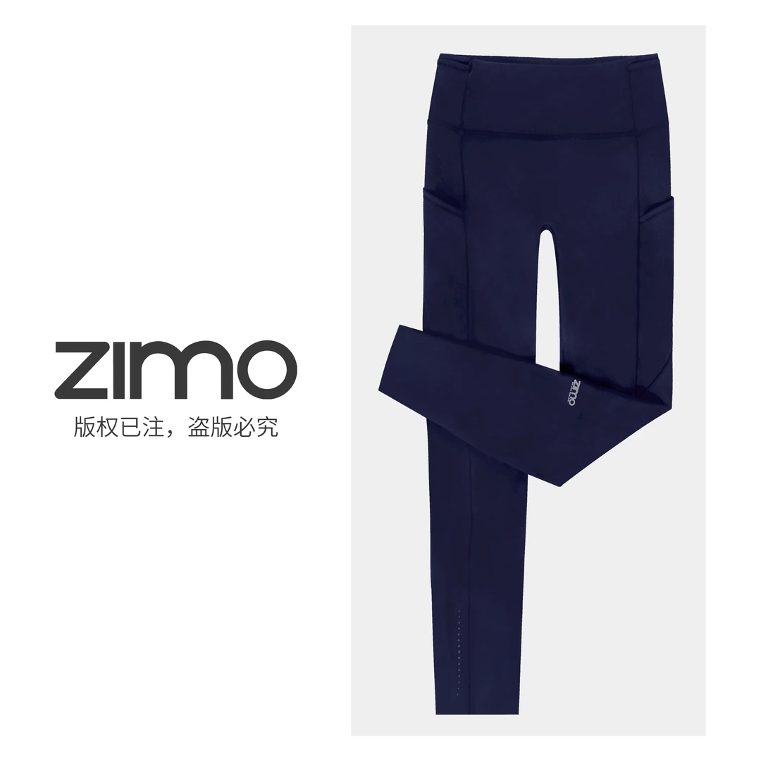 【速度与激情】空气层口袋九分裤海军蓝147-zimo-健身服瑜伽裤外穿