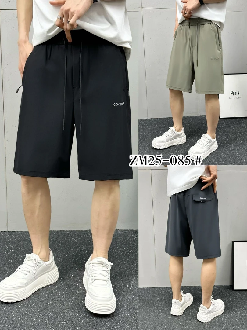 （冰丝短裤）夏季宽松纯色简约透气休闲百搭休闲短裤25-085