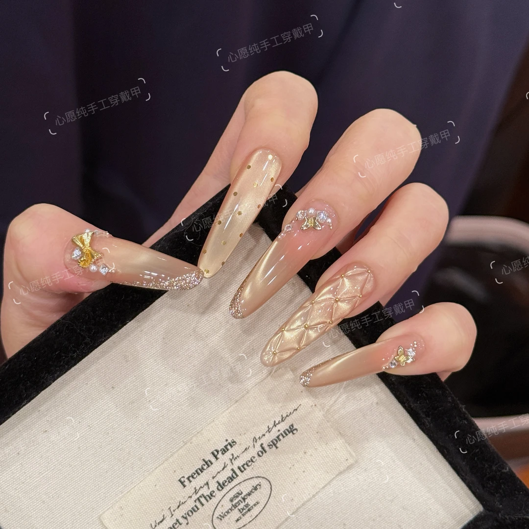 【香风▪菱格】原创高定猫眼纯手工显白气质百搭穿戴甲