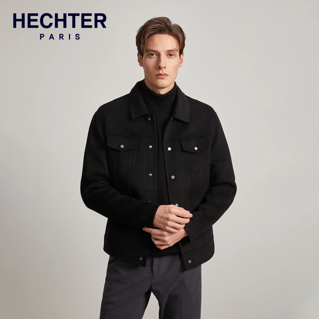 【绵羊毛】毛呢夹克外套男士商务休闲百搭上衣秋冬季TJ11806WA DR