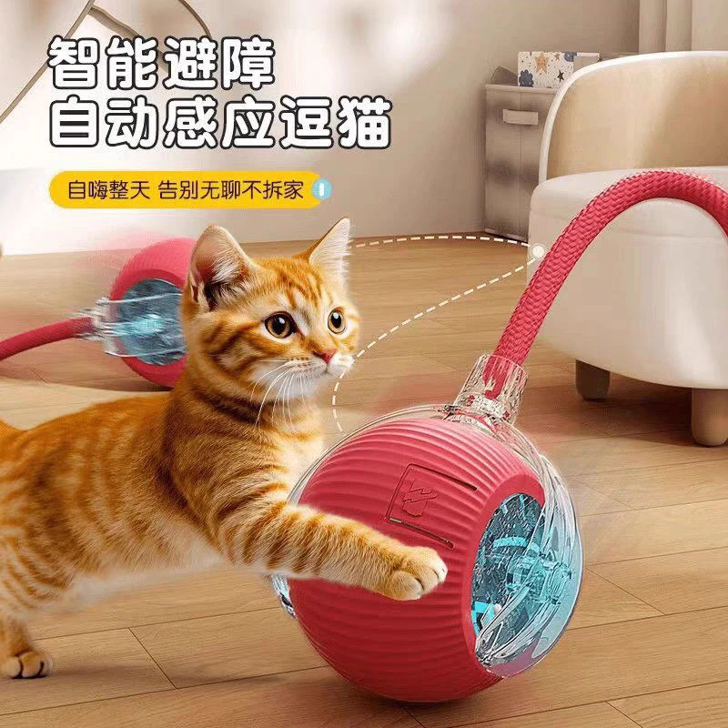 智能逗猫球自动遛狗逗猫玩具宠物解闷滚滚逗狗电动神器猫咪跳球
