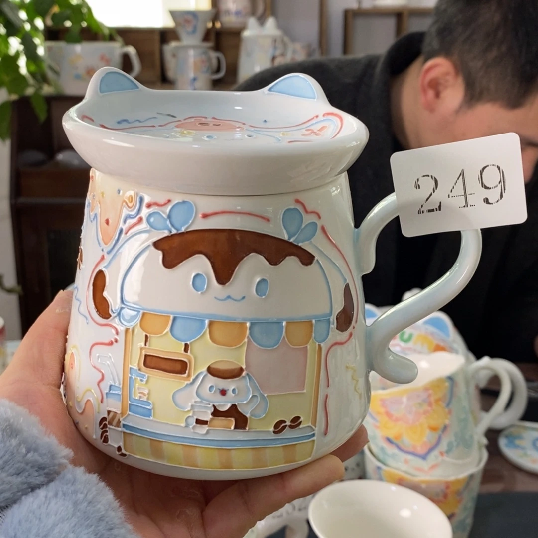 瓷片景德镇釉下彩手绘