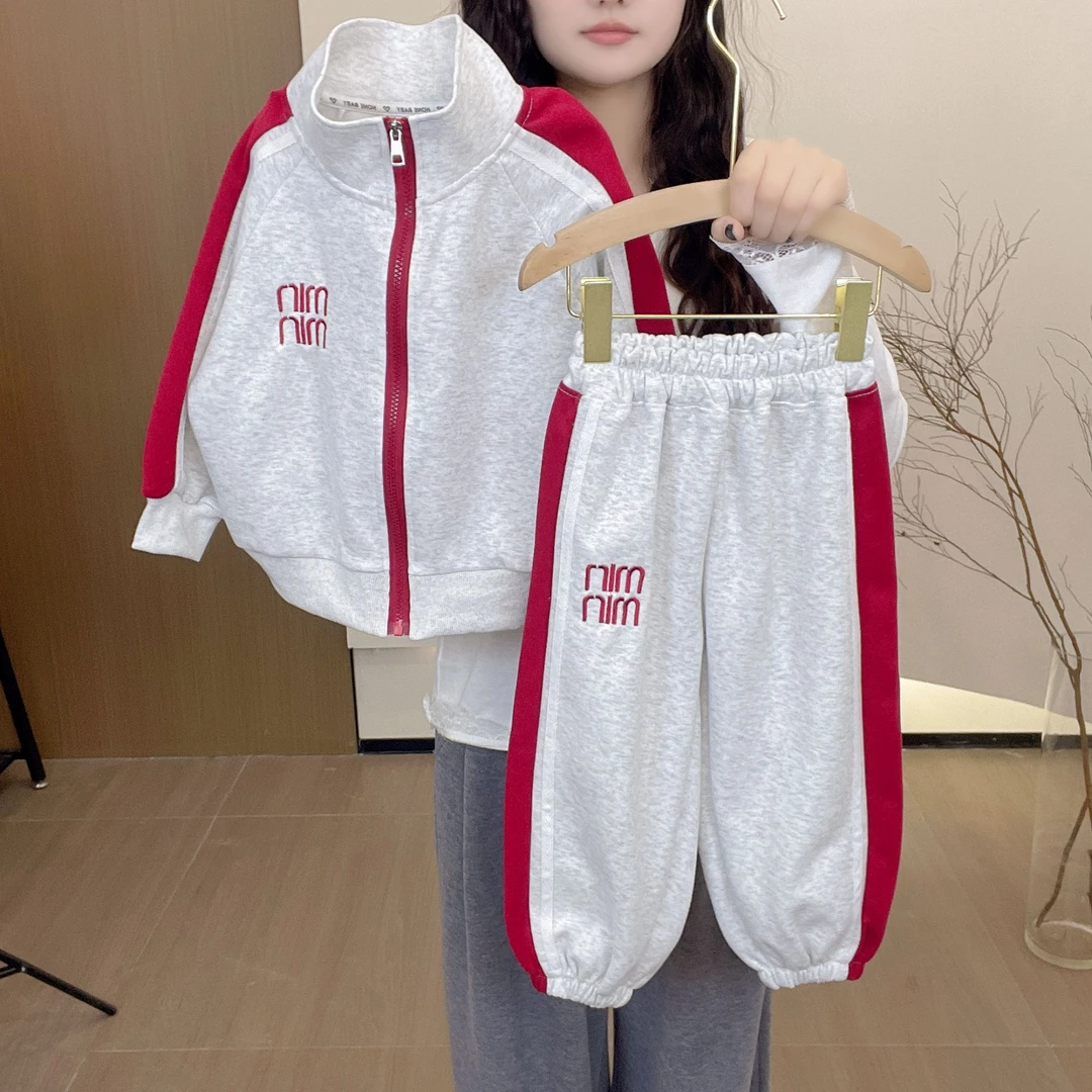 男女童亲子同款儿童春季新款外套两件套套装运动韩版卫衣1-15岁