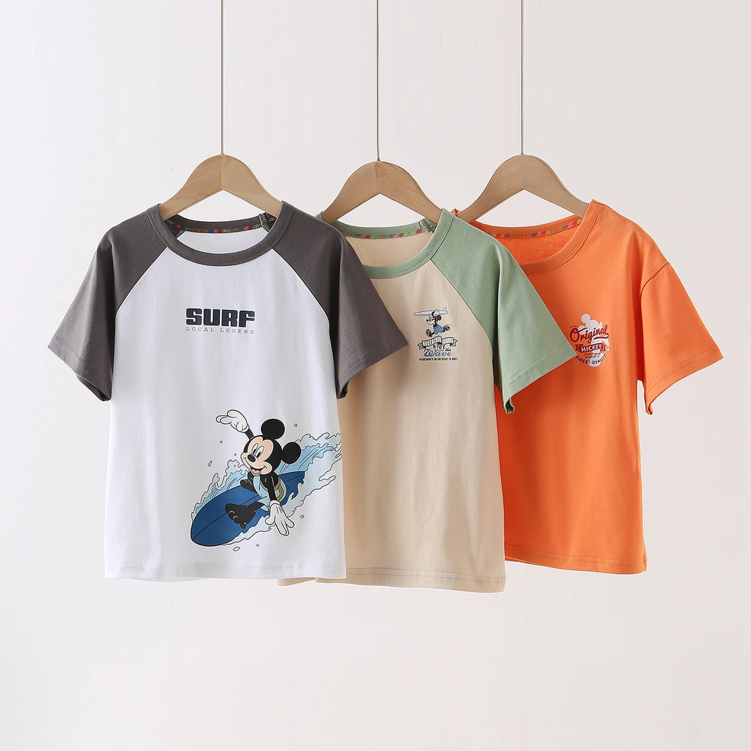 3001新品迪家儿童7A抗菌纯棉夏款米奇T恤短袖三件装 7A抗菌