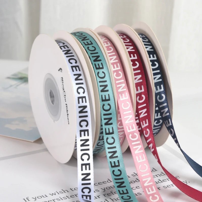 个性字母英文缎带织带绸带彩带布带花束礼品包装丝带DIY手工材料