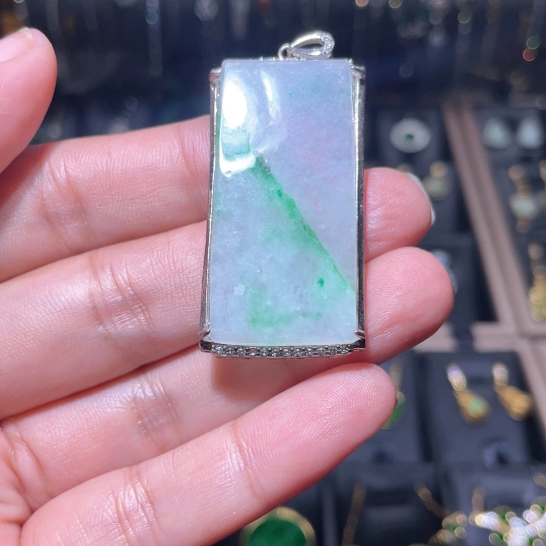 翡翠银S925镶嵌颈饰