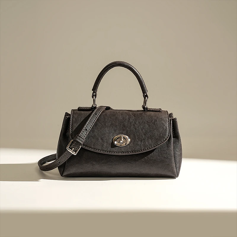 【设计师款】真皮咖啡剑桥包包女2025新款高级感轻奢手提斜挎信封包