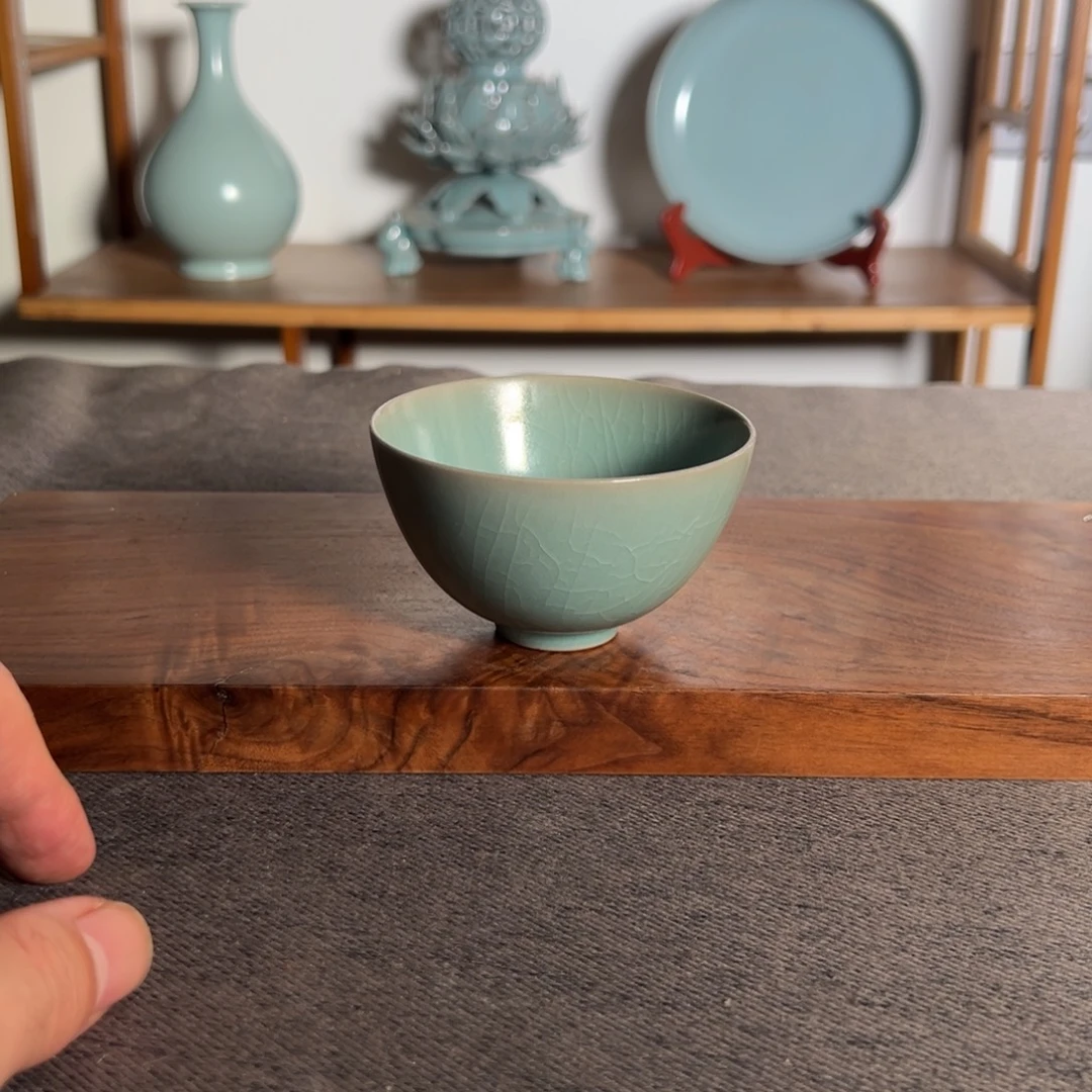 瓷片王学良老师仿古釉鸡心盏