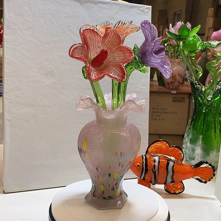 3只花加瓶高40厘米左右