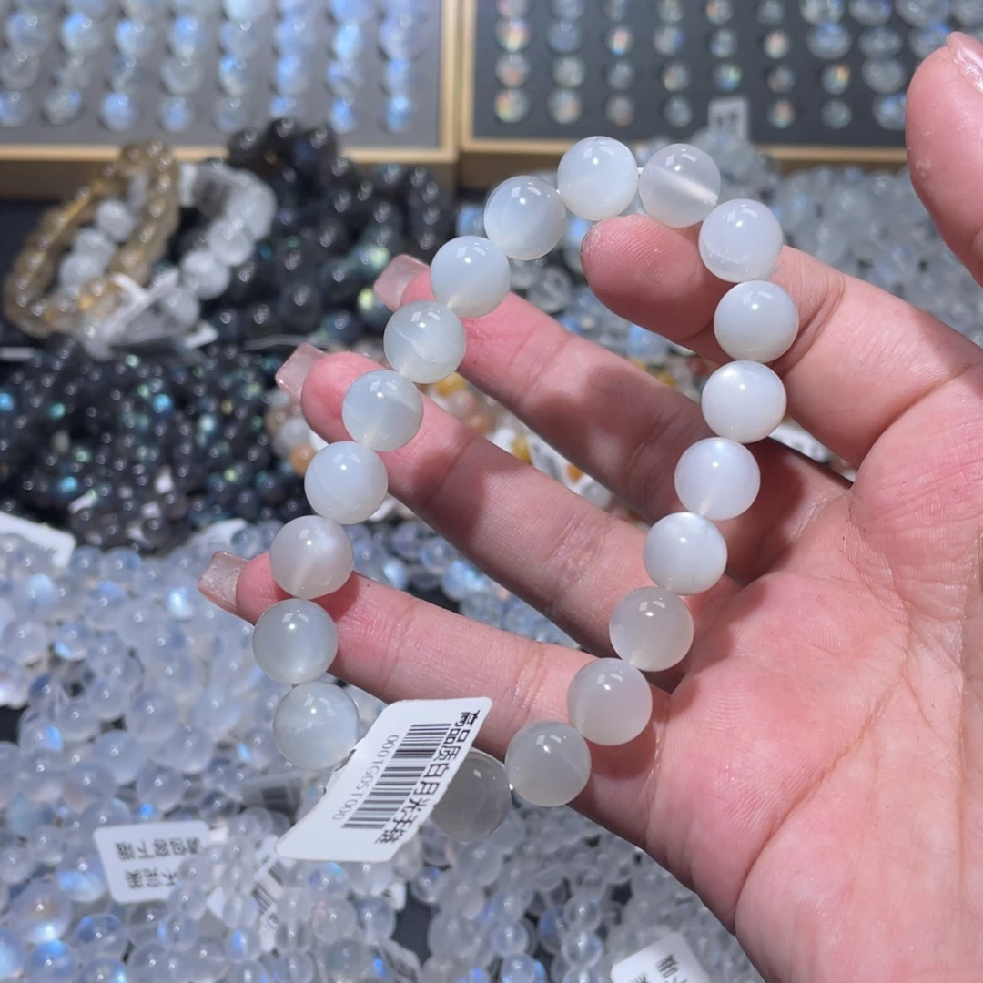 M***M未镶嵌手链长石白月光手链10mm