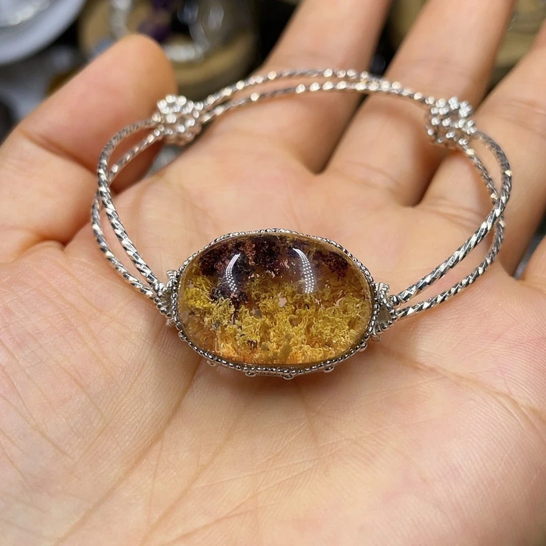 【闪购商品】水晶珠宝半成品银S925镶嵌手镯