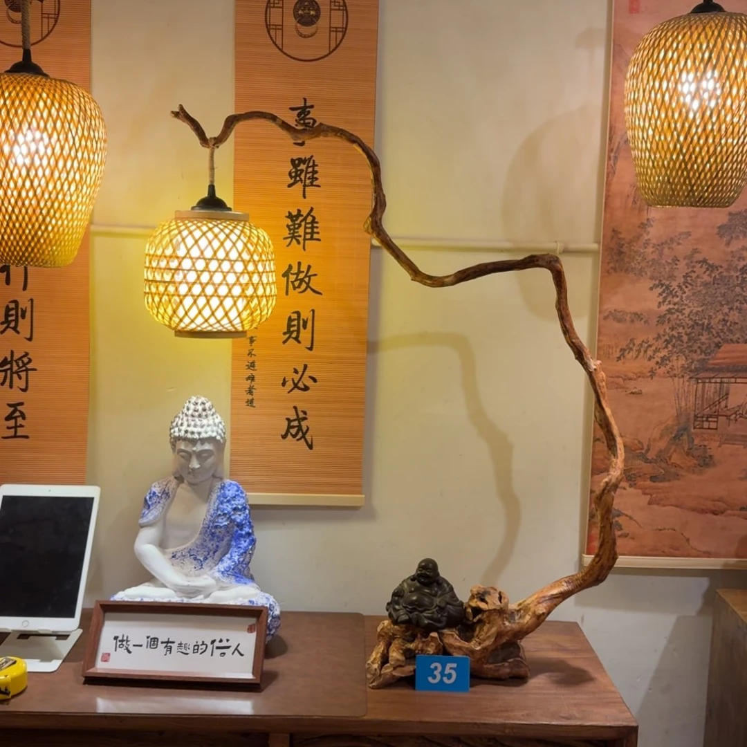 木杜鹃根自然根艺造景台灯孤品