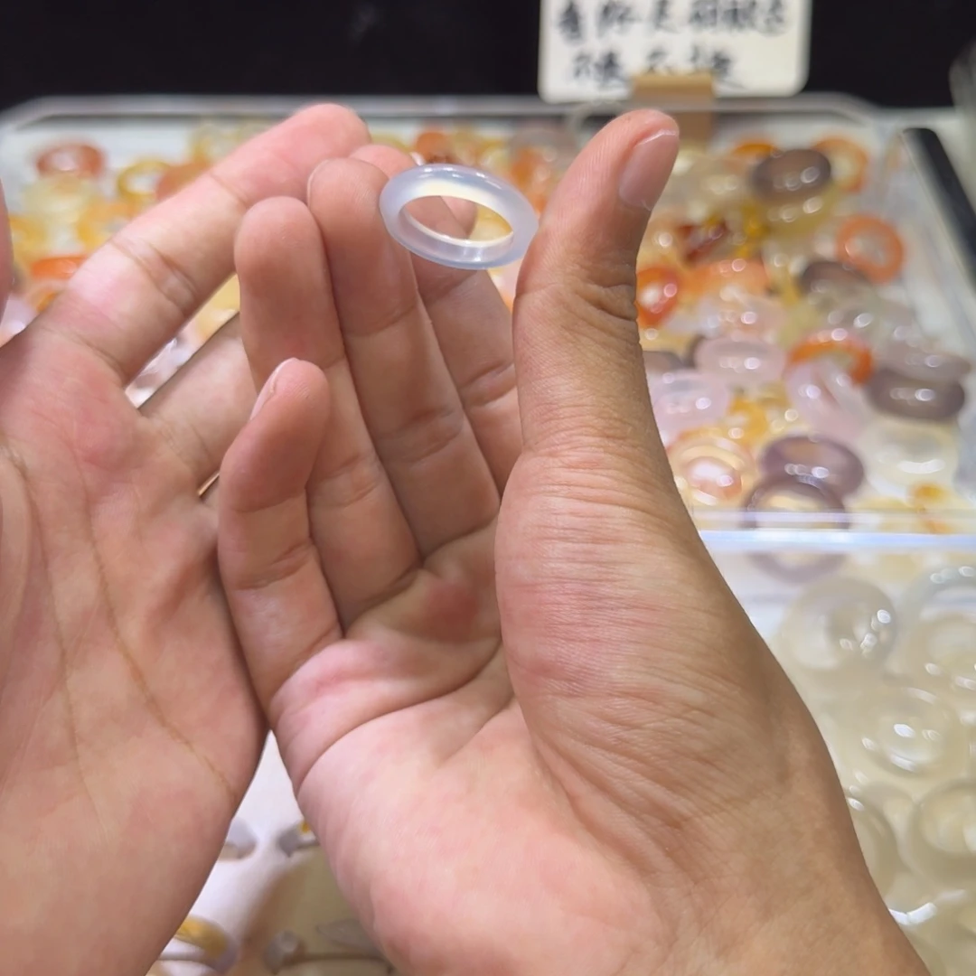 玛瑙/玉髓戒指未镶嵌18号港15