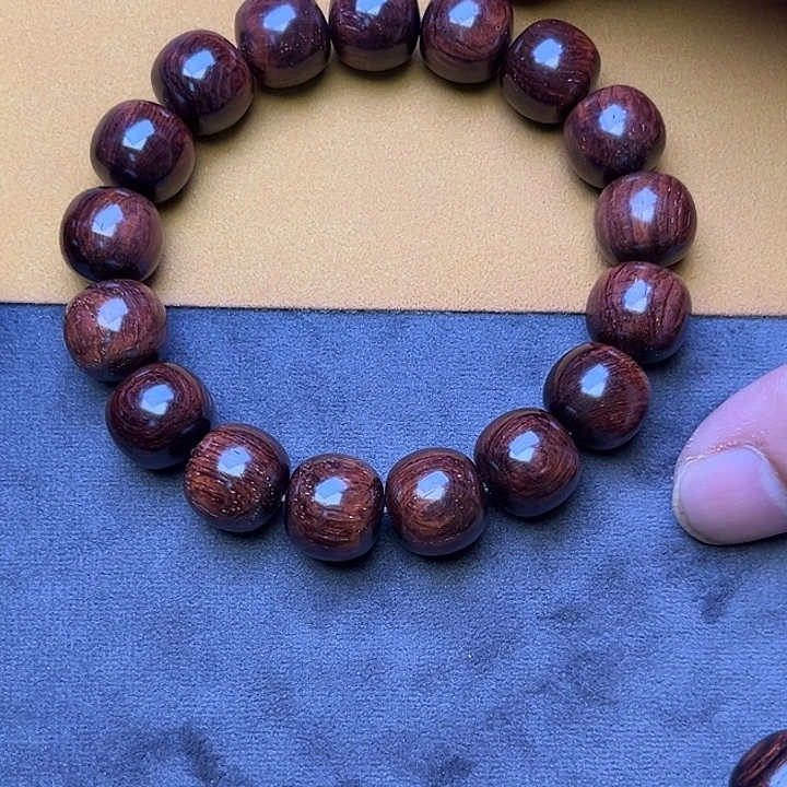 时***徒黄花梨/降香黄檀手串/手链13*14紫油梨高货