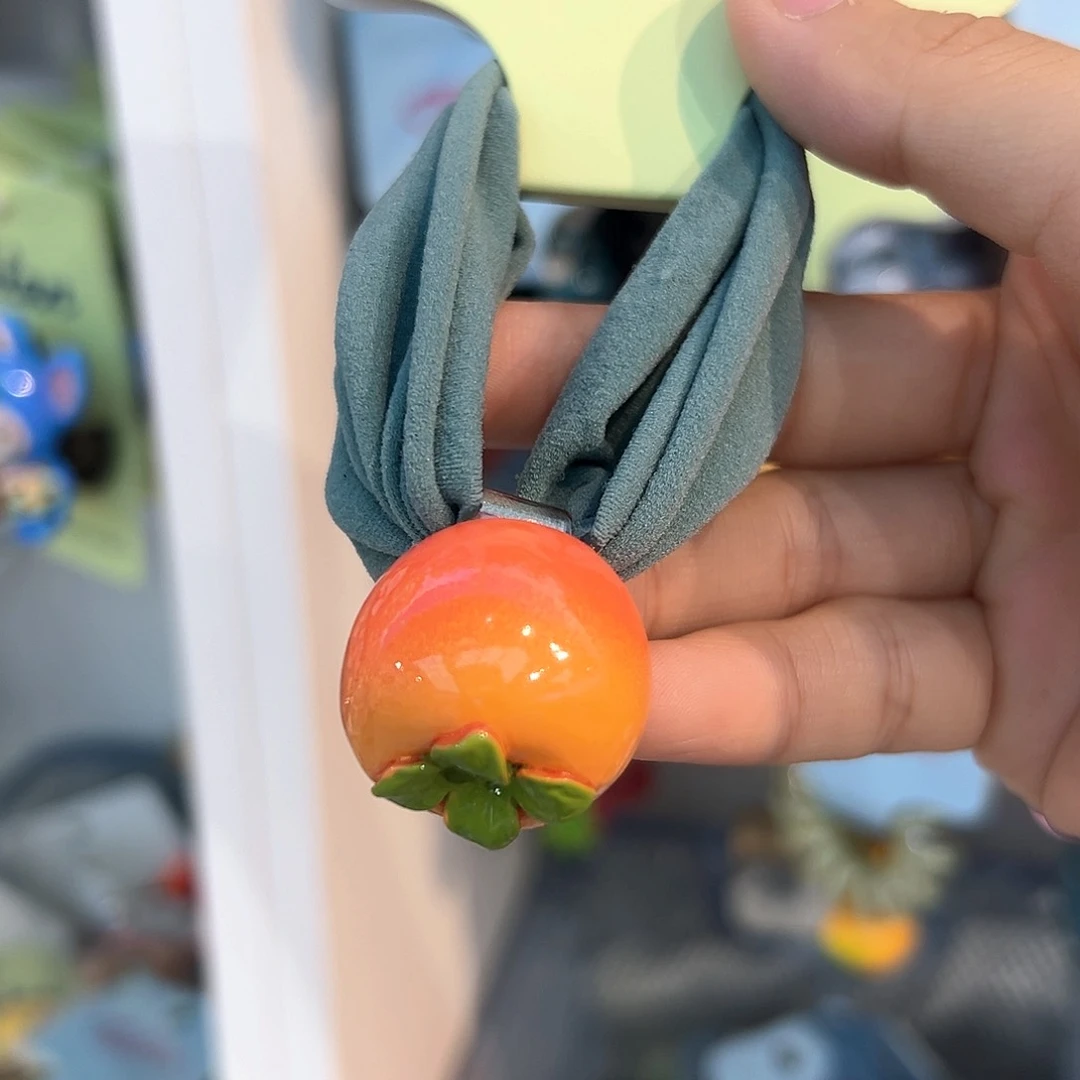 布艺铁合金柿子发饰