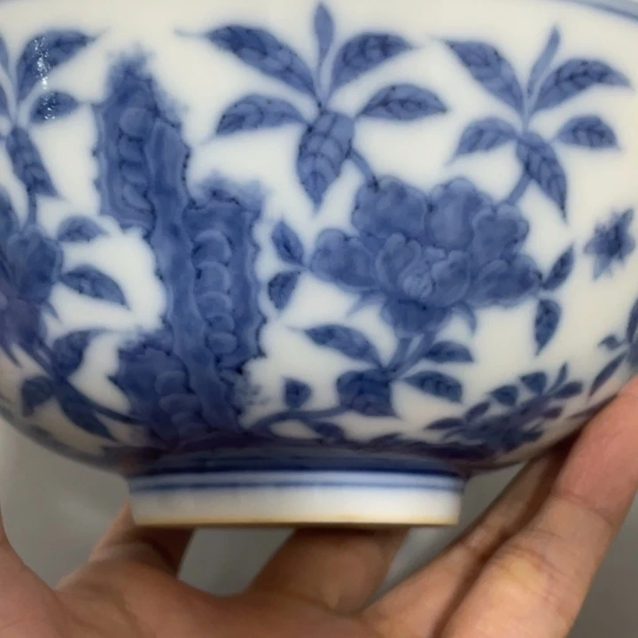 正***戒摆件碗青花瓷器摆件