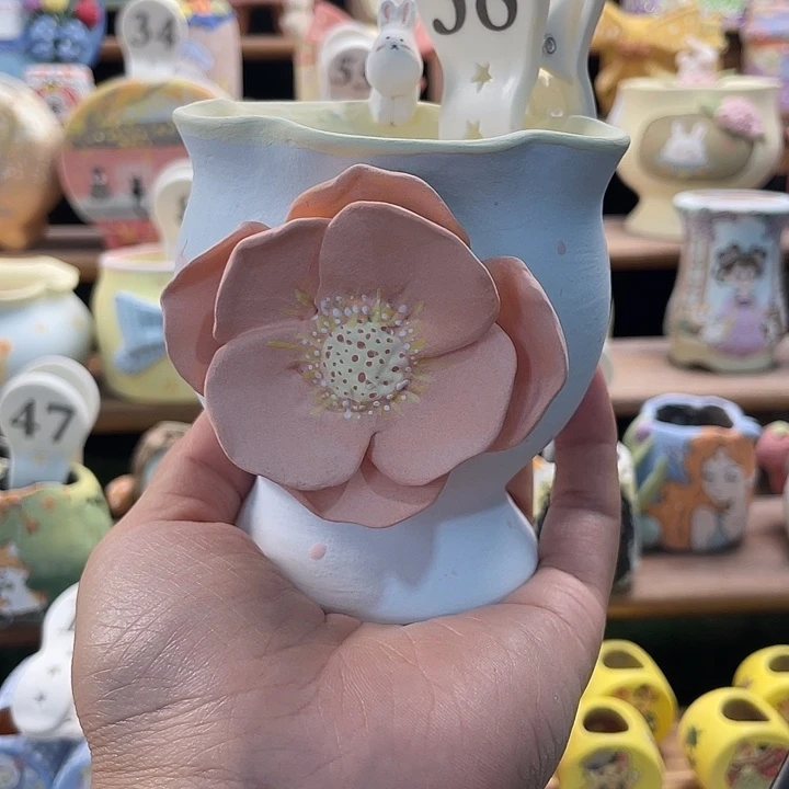 58……手工手绘花盆