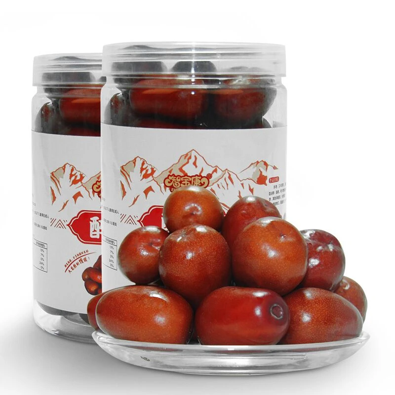 新鲜酒枣醉枣鲜食甜脆大红枣骏枣新疆特产酒泡500g*2罐解馋零食