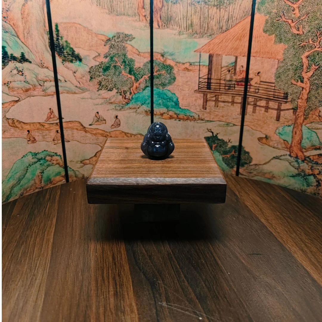 A和田玉烟紫佛公吊坠1321