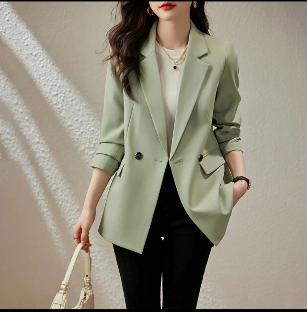 A区960女士春秋新款宽松设计感洋气休闲小西装外套