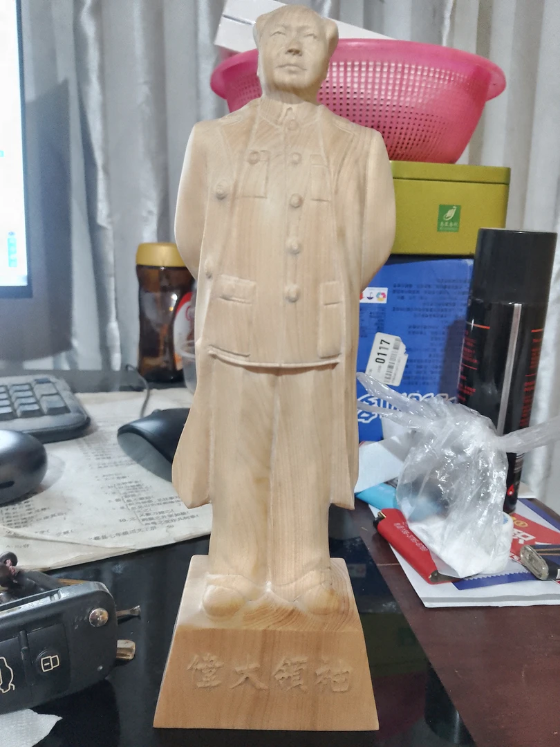 小叶黄杨木雕摆件毛主席