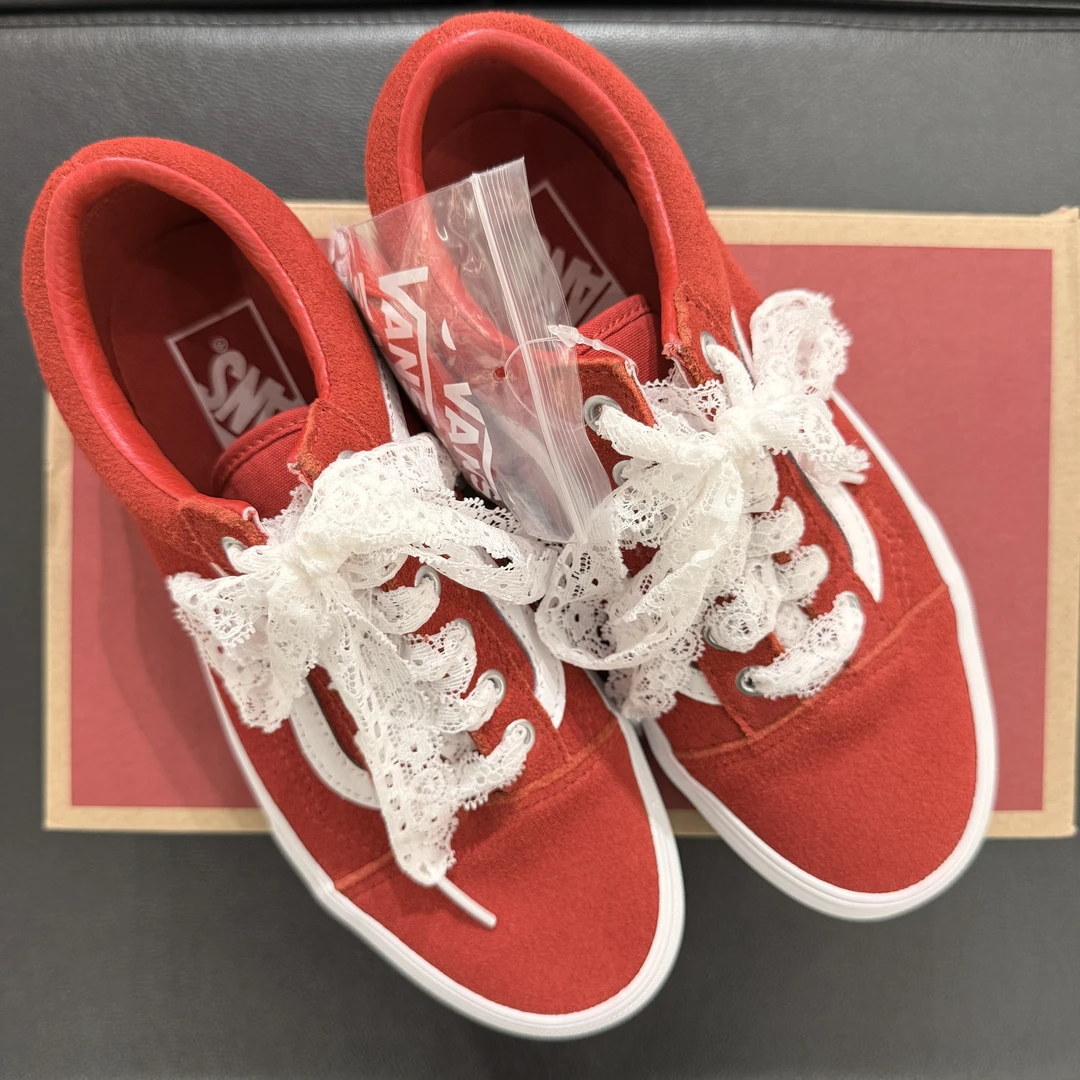 VANS范斯25年新款Old Skool男女低帮红色时尚休闲鞋VN000E8WIZQ
