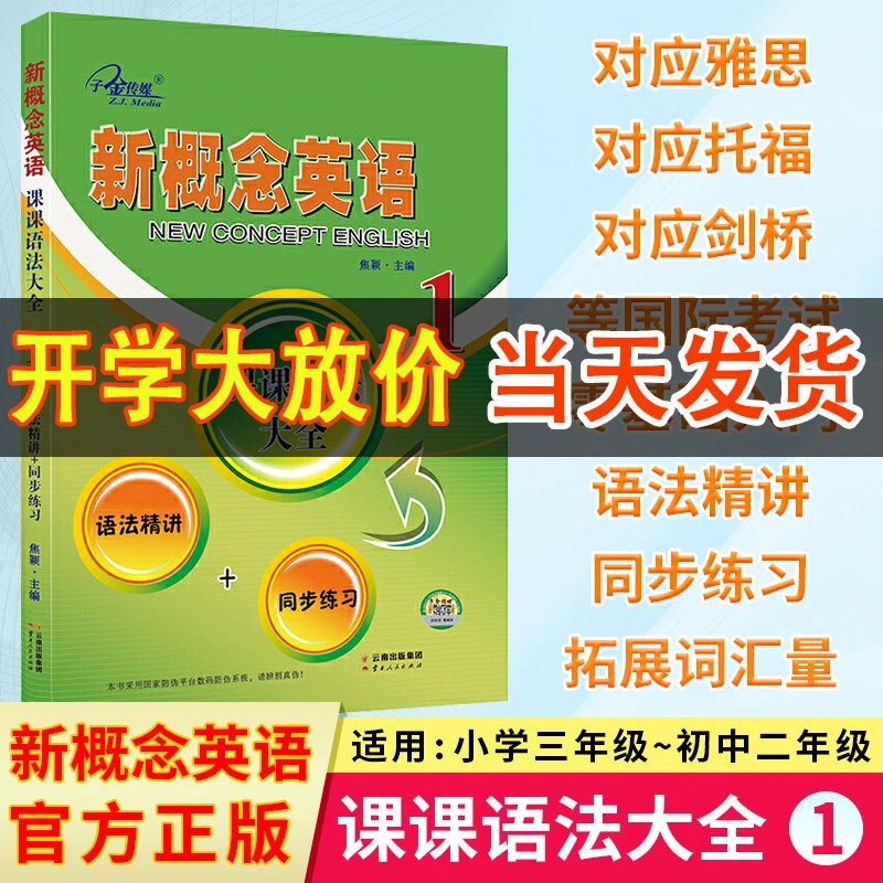 新概念英语 课课语法大全1语法精讲同步练习册语法强化训练第一册