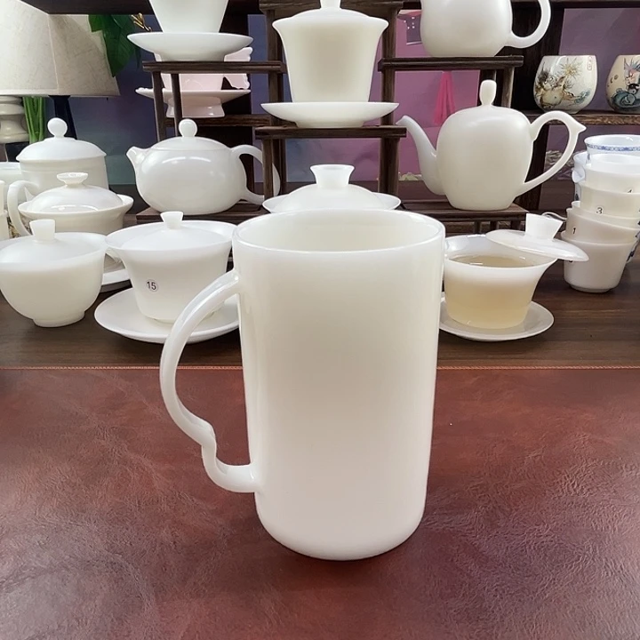 釉烧璞玉瓷400ml可乐杯水杯茶杯马克杯