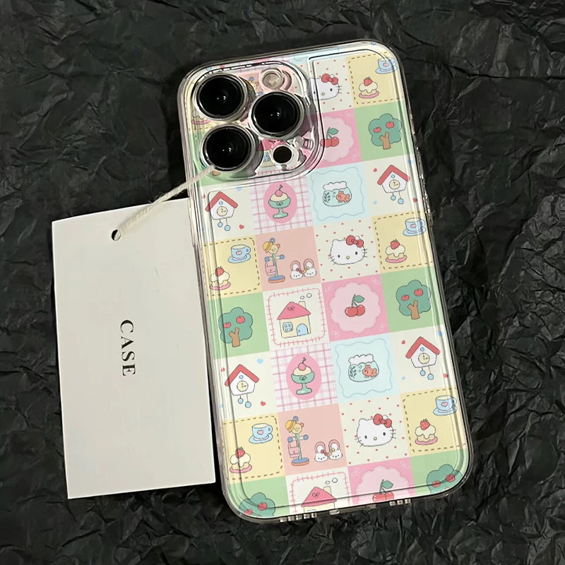 童趣拼贴kt苹果16手机壳小米华为三星OPPO适用vivo魅族iQOO13荣耀