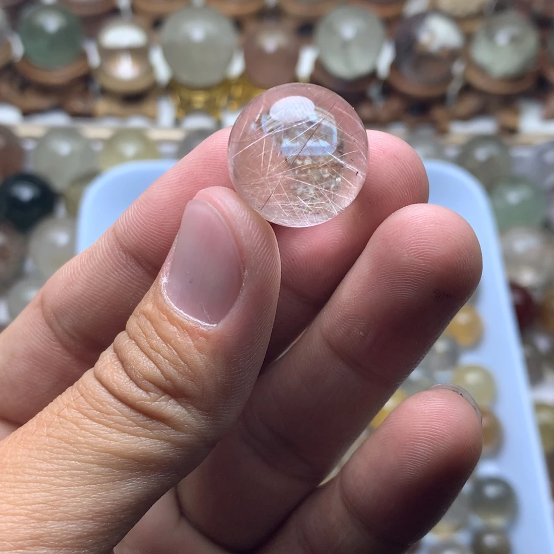 水晶珠宝半成品未镶嵌不***喵发晶球