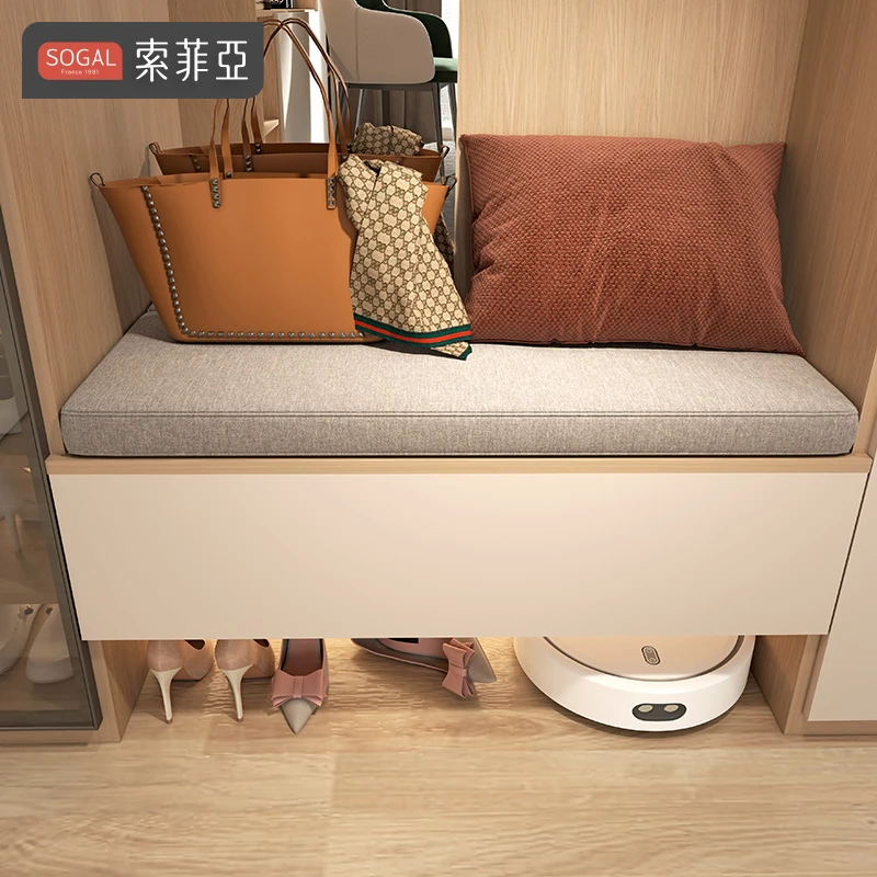 索菲亚换鞋凳鞋柜入户空间好物推荐全屋定制套餐入户门口鞋柜预约