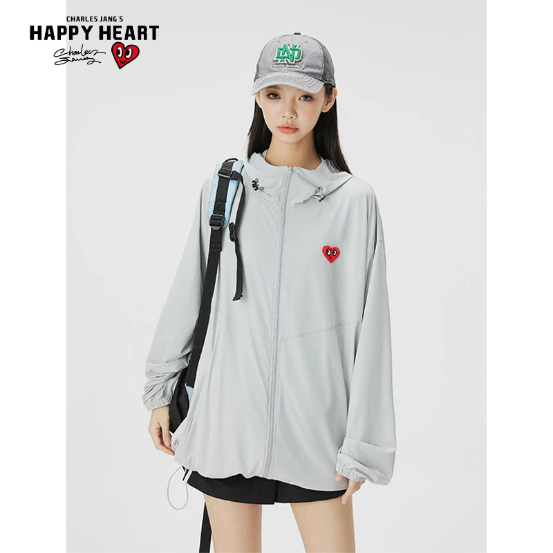 查尔斯桃心 UPF50+防晒衣男女同款紫外线夏季冰丝薄款透气