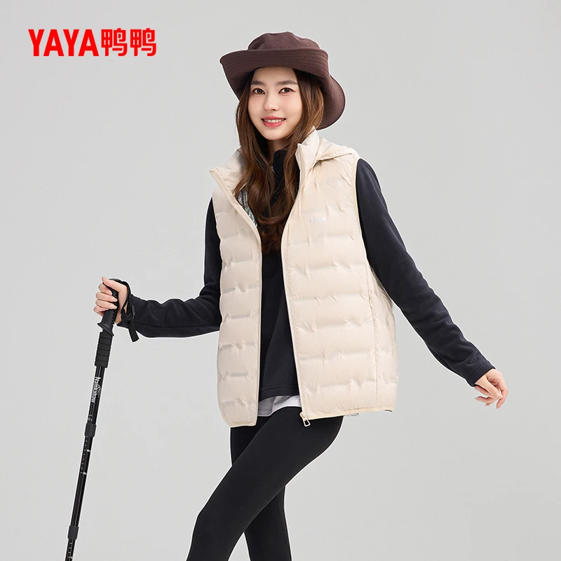 YAYA/鸭鸭羽绒服男女同款时尚休闲连帽保暖秋冬马甲YE5C601291E