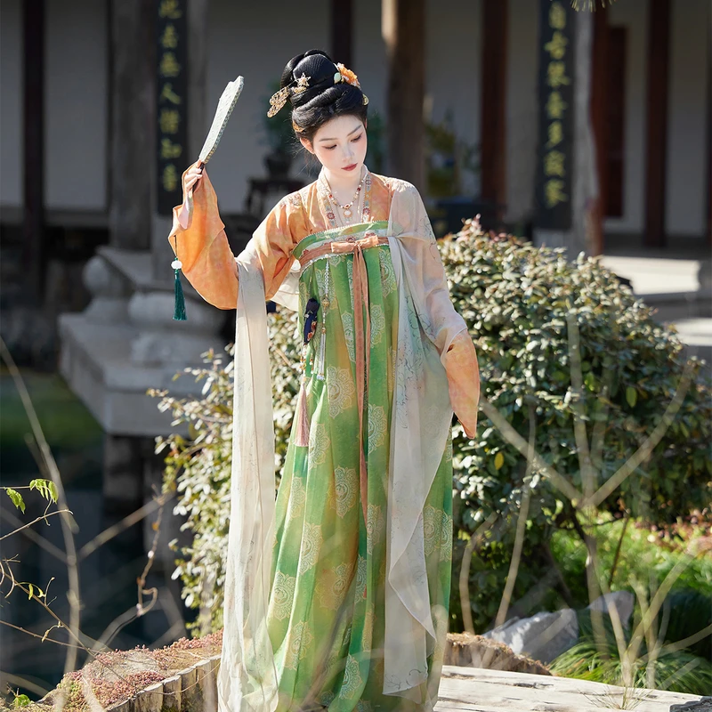 七月夕【浮翠流丹X国色芳华联名】一片式齐胸裙古风唐制春夏飘逸