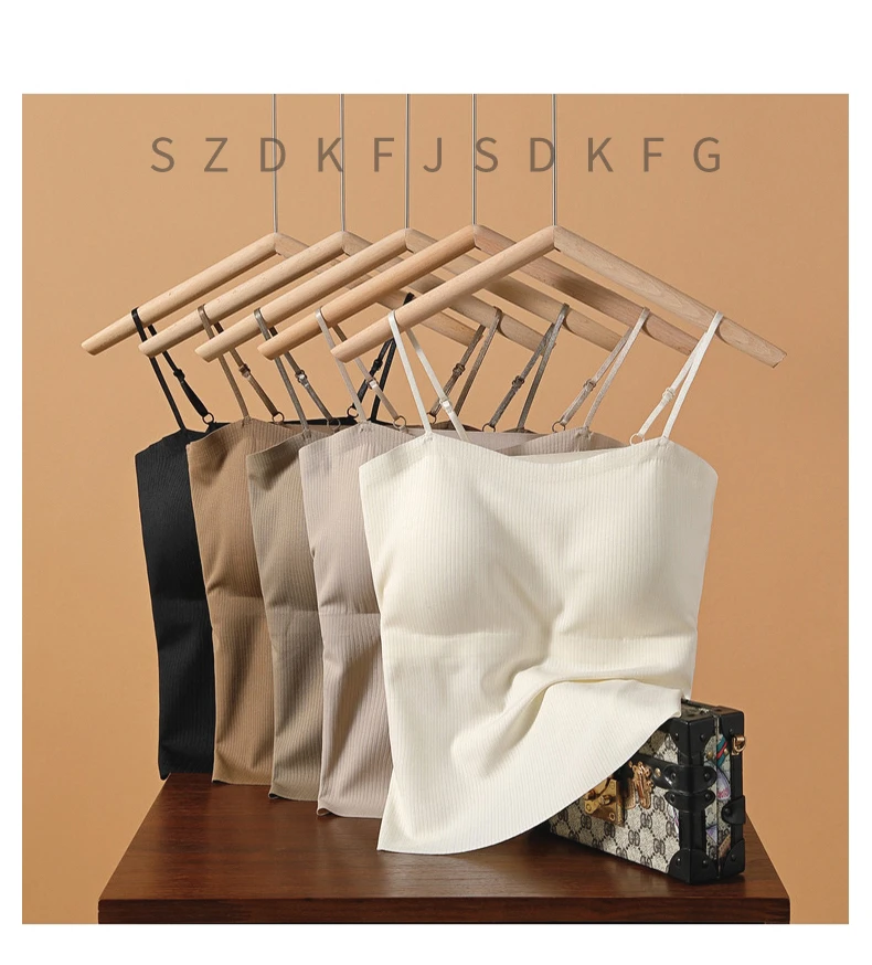 05夏季冰丝抹胸吊带内衣女薄款显瘦美背文胸防走光一体式打底背心