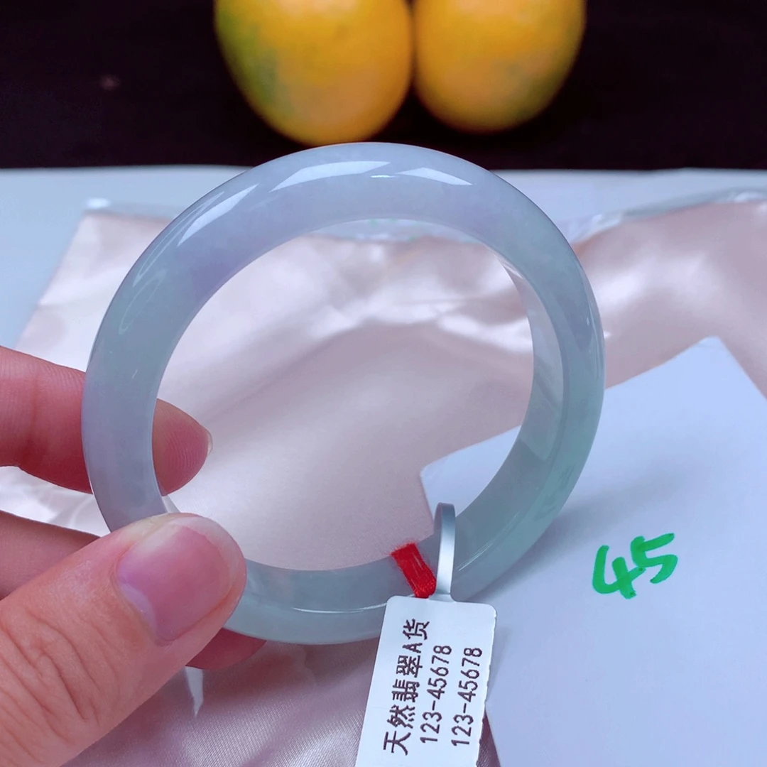 未镶嵌手镯翡翠缅甸天然A货翡翠手镯54.6