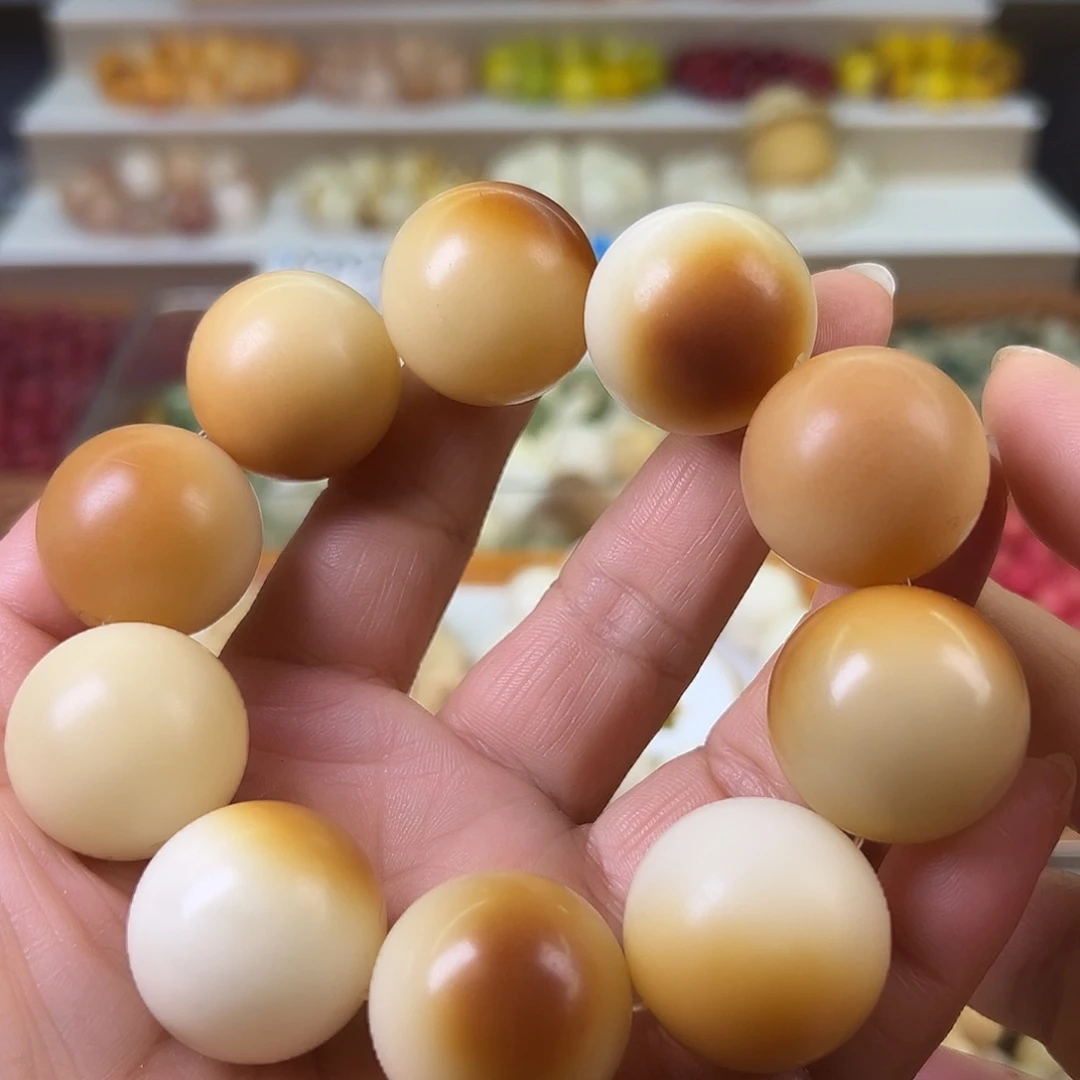菩提根/象牙果手串卡25干磨圆1条
