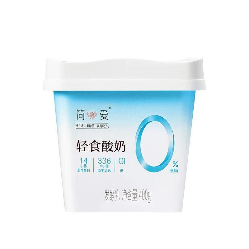 简爱 轻食酸奶0%蔗糖 400g/盒