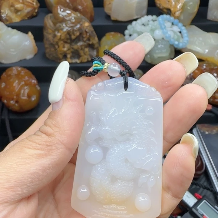 玛瑙/玉髓未镶嵌吊坠