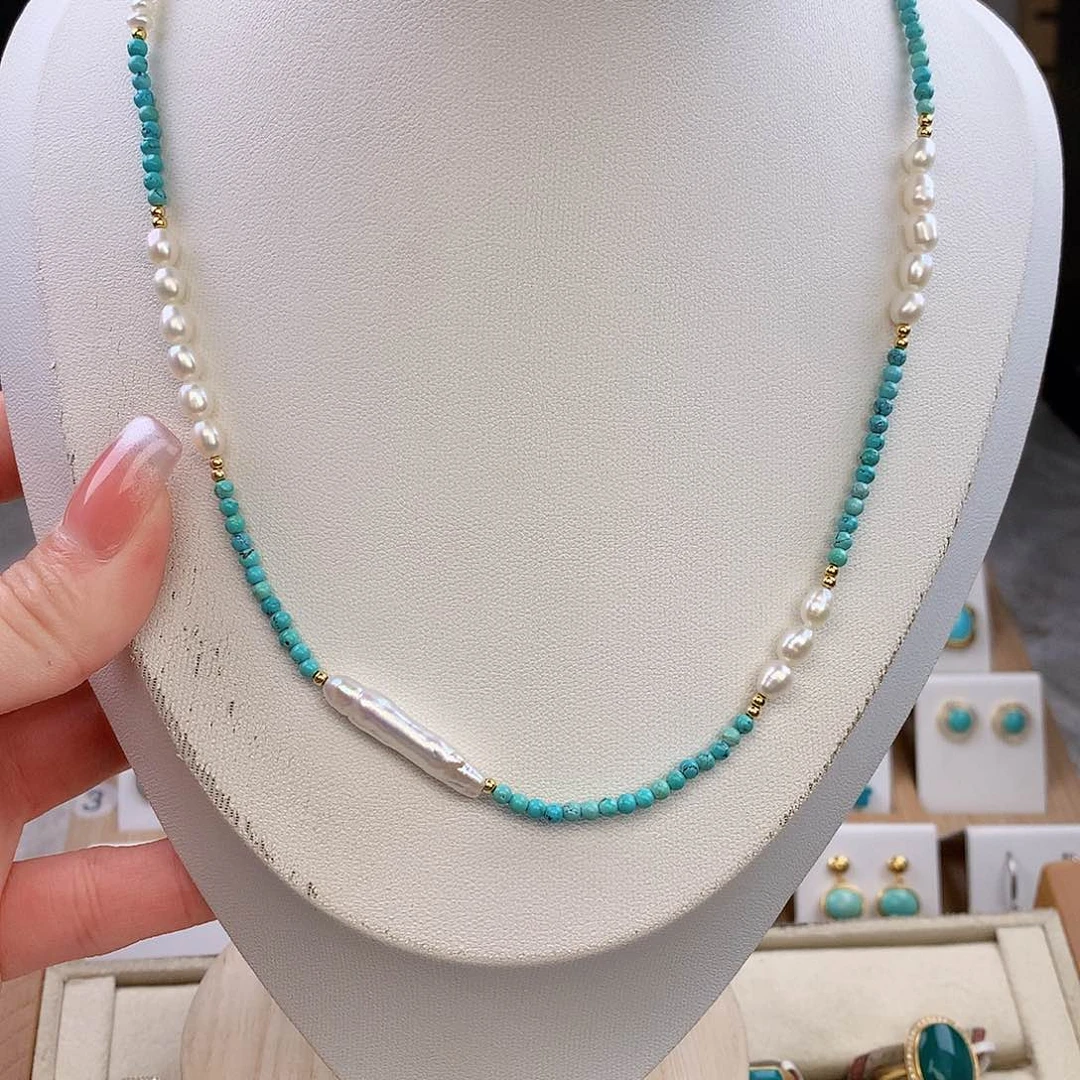 绿松石未镶嵌颈饰