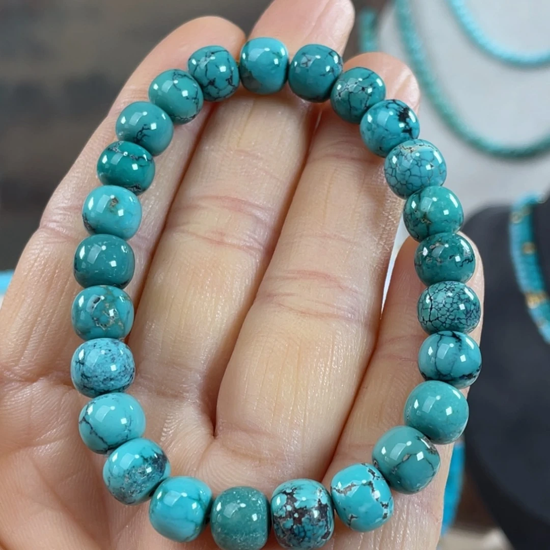 绿松石未镶嵌套链8mm