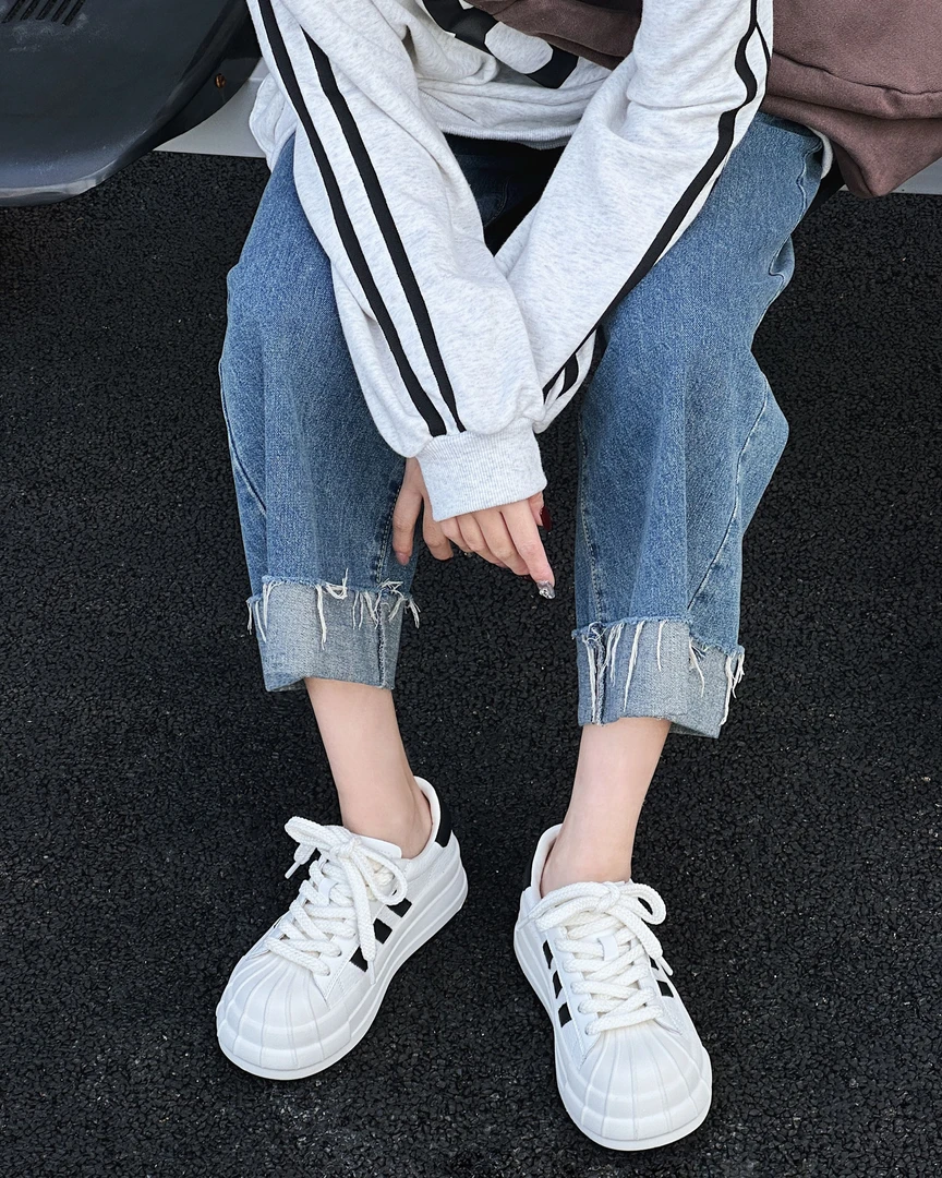 【本木鱼6722】百搭潮流贝壳头板鞋