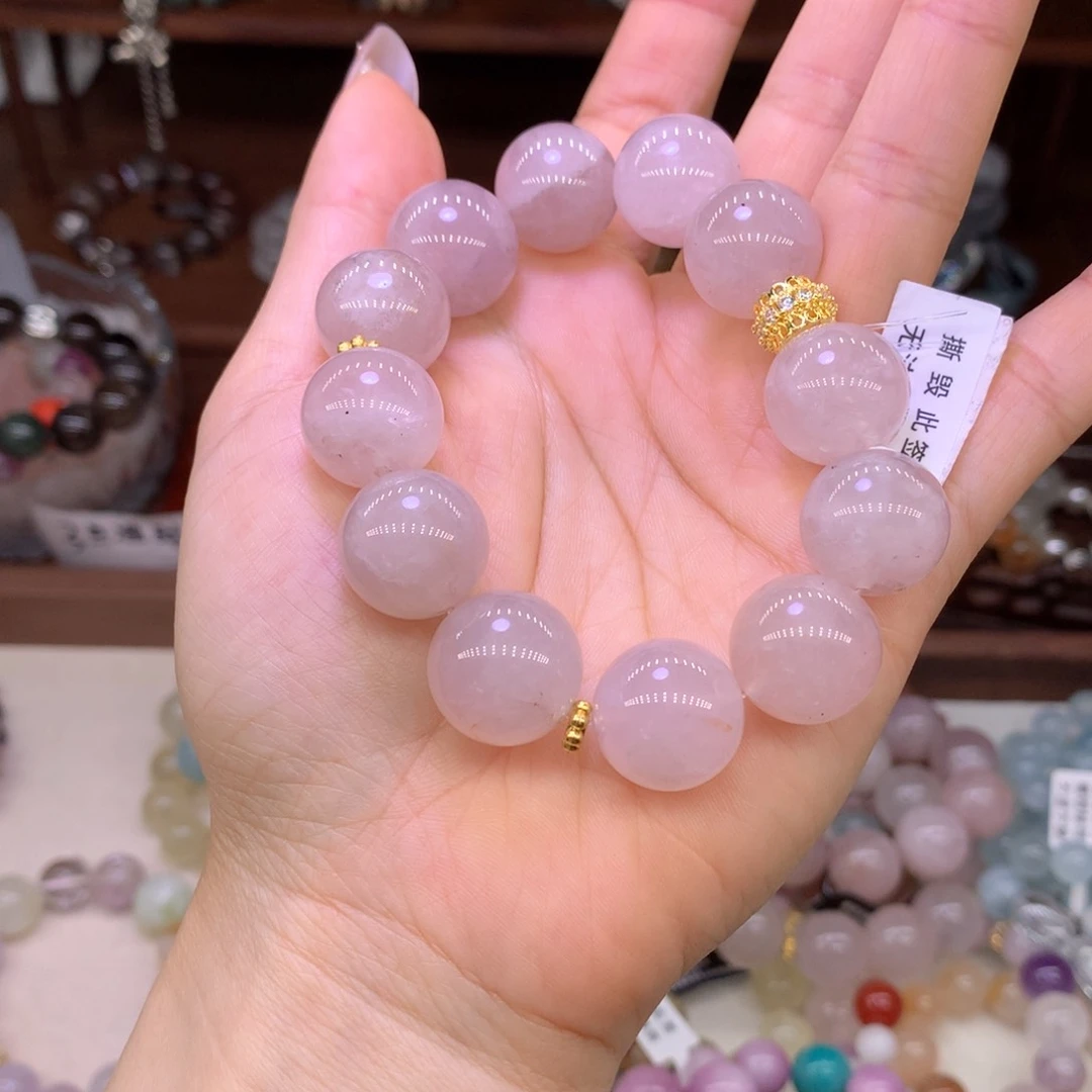 水晶手链未镶嵌y****b紫马粉