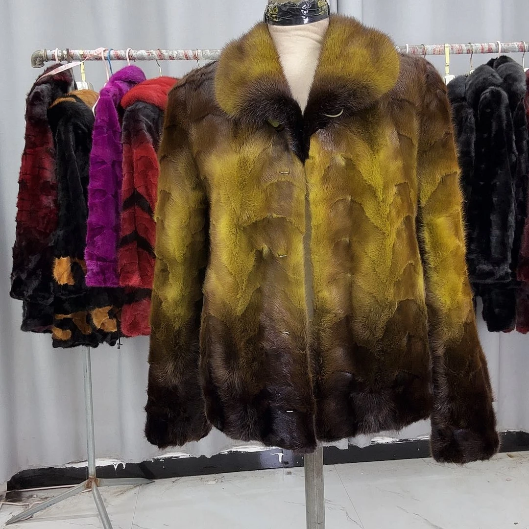 水貂拼貂真皮真毛