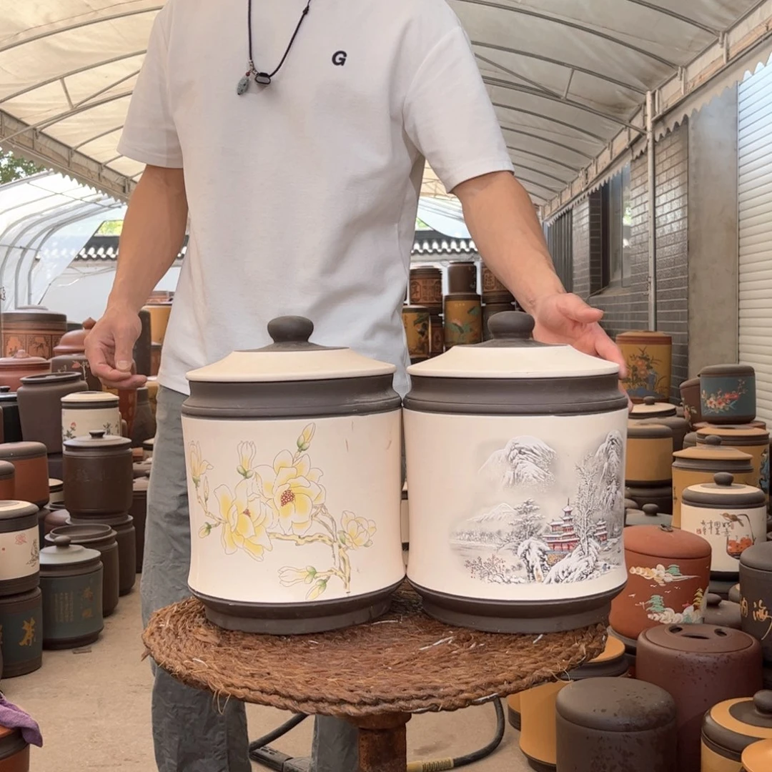 紫砂茶叶罐8饼茶叶罐