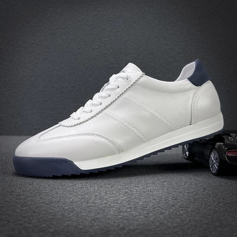 PTRICH德训鞋男春季新款男鞋真皮小白鞋透气阿甘鞋明星鞋子男款