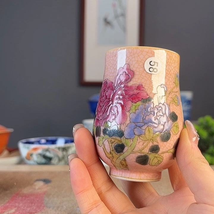 摆件景德镇陶瓷茶杯多