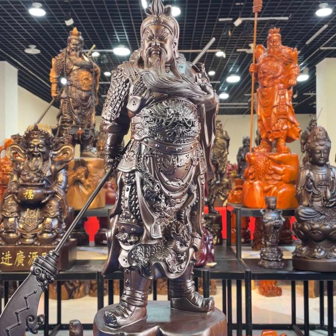 〄***。风车木（黑檀木）60公分关二爷