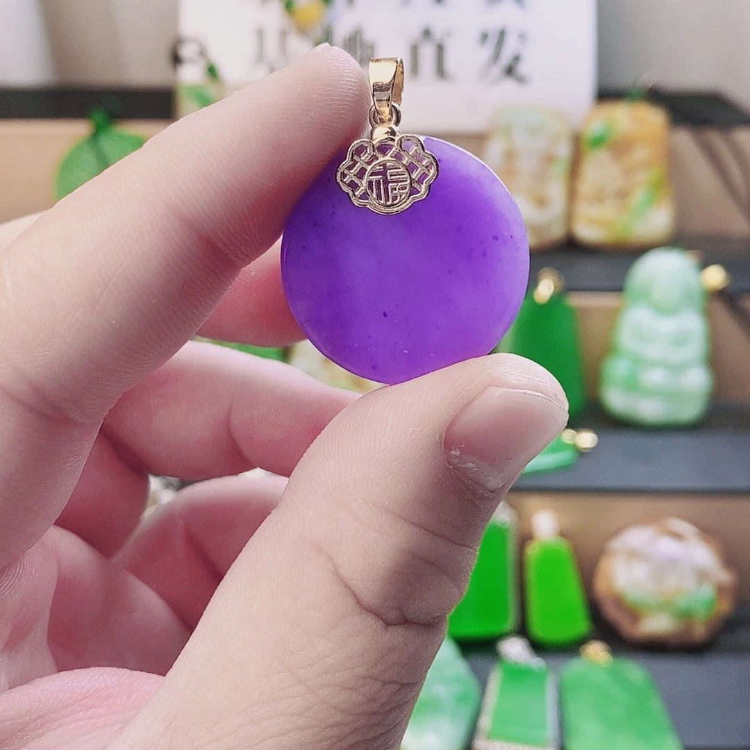 翡翠银S925镶嵌吊坠(赠链)